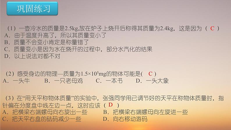 中考物理复习梳理 6--质量与密度课件PPT第4页