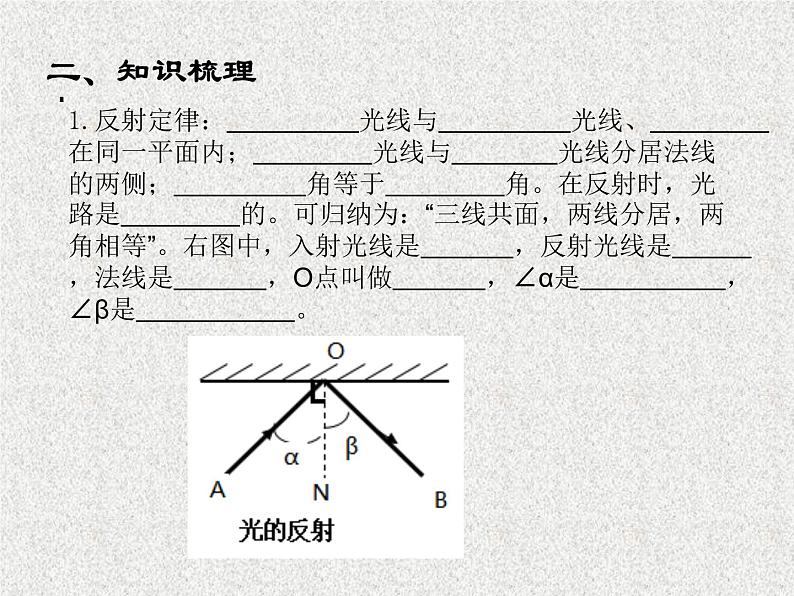 中考物理复习  3 光现象（第二课时 光的反射及平面镜）课件02