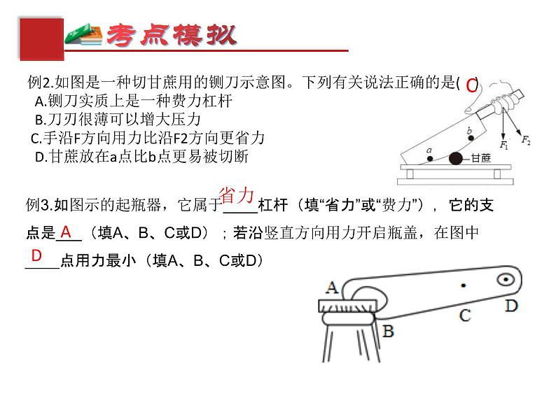 中考物理复习----杠杆、滑轮复习课件PPT第6页