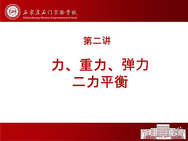 中考物理复习  力、重力、弹力 二力平衡课件PPT01