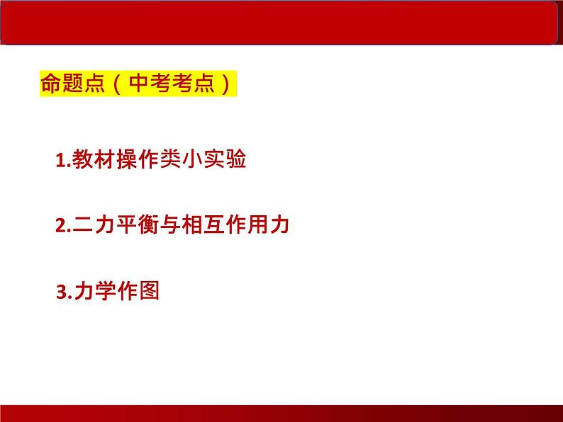 中考物理复习  力、重力、弹力 二力平衡课件PPT02