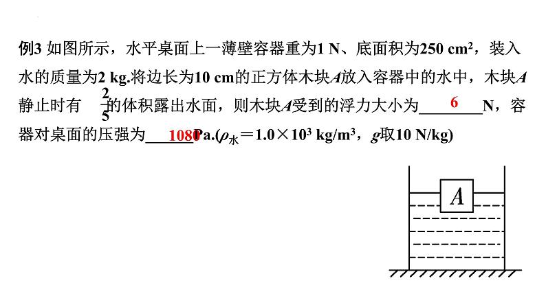 中考物理一轮复习课件：浮力静态模型相关计算第8页