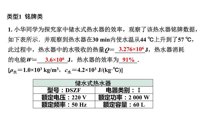 中考物理一轮复习课件：家用电器相关计算第2页