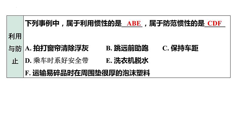 中考物理一轮复习课件：牛顿第一定律 惯性06