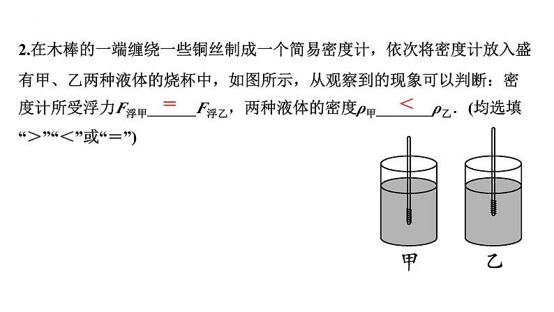 中考物理一轮复习课件：物体的浮沉条件第7页