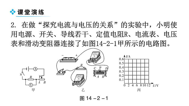 粤教沪科版九年级物理上册第十四章探究欧姆定律14-2探究欧姆定律--第1课时探究电流与电压、电阻的关系教学课件06