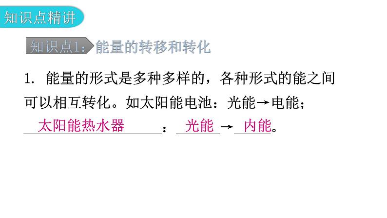 粤教沪科版九年级物理下册第二十章能源与能量守恒定律20-3能的转化与能量守恒20-4能源、环境与可持续发展教学课件05