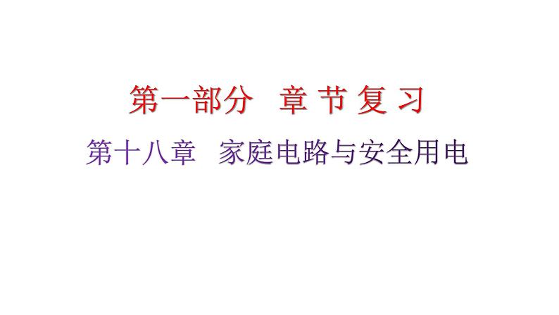 粤教沪科版九年级物理章末复习下册第十八章家庭电路与安全用电课件01