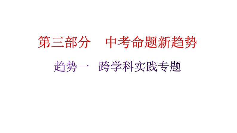 粤教沪科版九年级物理命题趋势一跨学科实践专题课件第1页