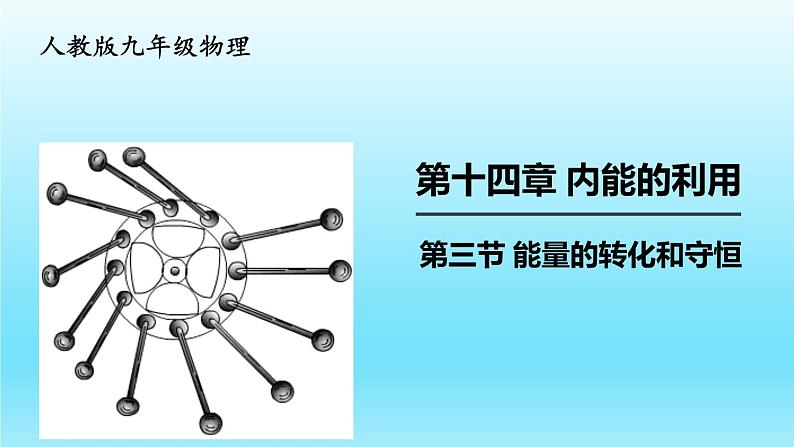 人教版九年级物理14.3能量的转化和守恒课件PPT第1页