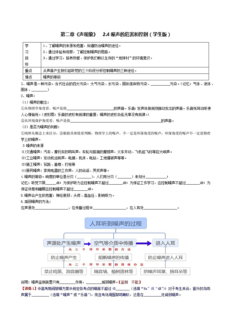 2.4噪声的危害和控制（学生版）第1页