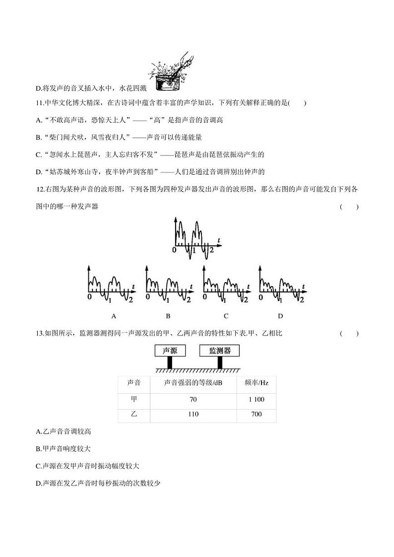 第二章 单元测试卷 初中物理沪粤版八年级上册（2023~2024学年）03