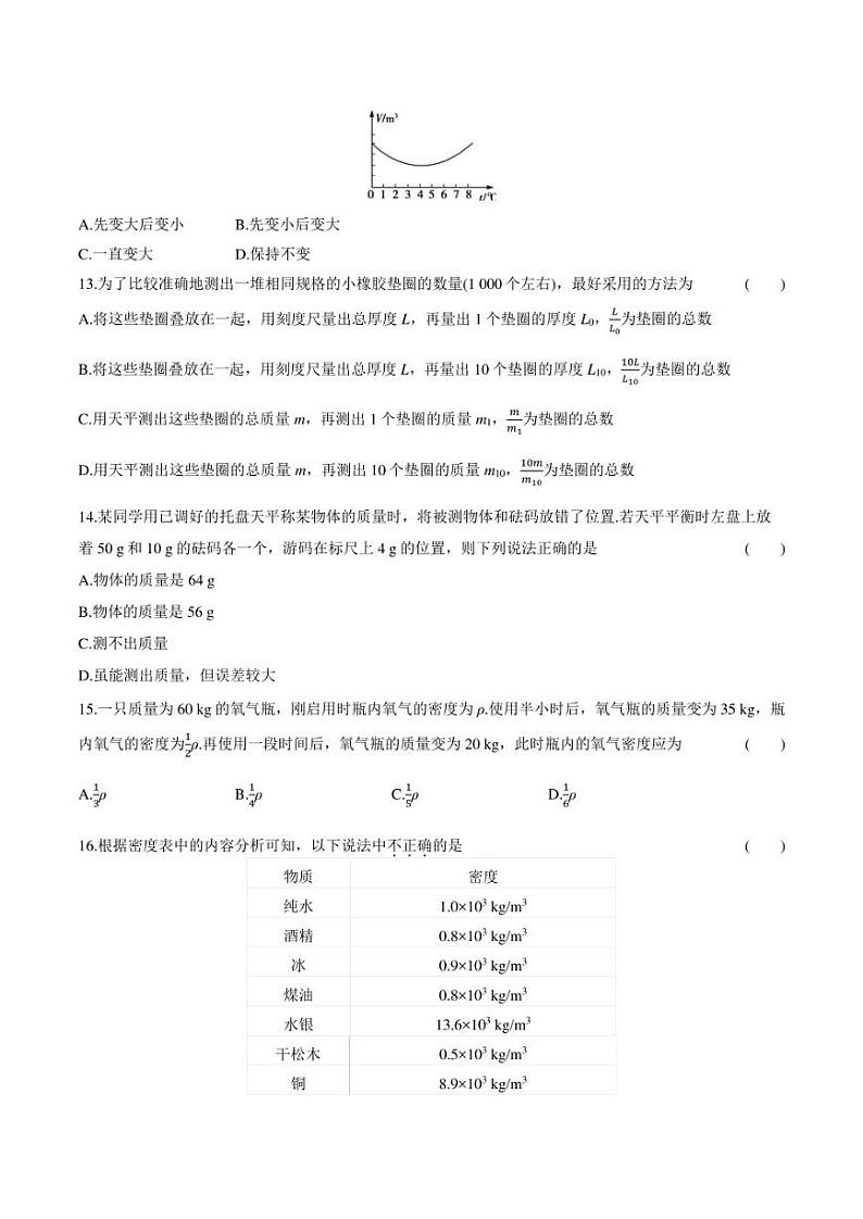 第五章 单元测试卷 初中物理沪粤版八年级上册（2023~2024学年）第3页