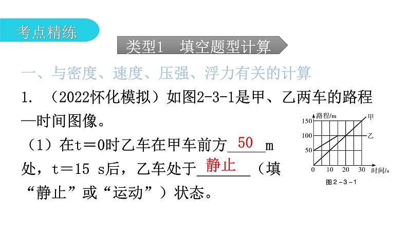 人教版中考物理复习专题三计算训练课件第5页