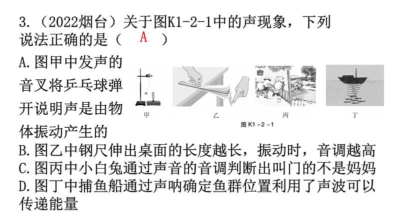 人教版中考物理复习第二章声现象课件第4页