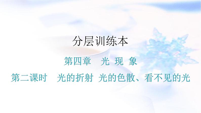 人教版中考物理复习第四章光现象第二课时光的折射光的色散、看不见的光课件第1页