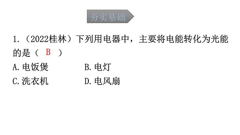 人教版中考物理复习第十八章电功率第一课时电能与电功率课件02