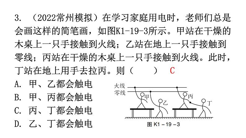 人教版中考物理复习第十九章生活用电课件04