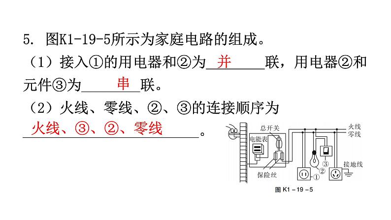 人教版中考物理复习第十九章生活用电课件06