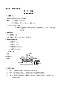 初中第1节 质量精品同步练习题