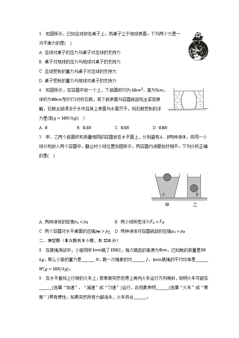 广东省佛山市南海区桂江第一初级中学2022-2023学年八年级下学期期中物理试卷第2页