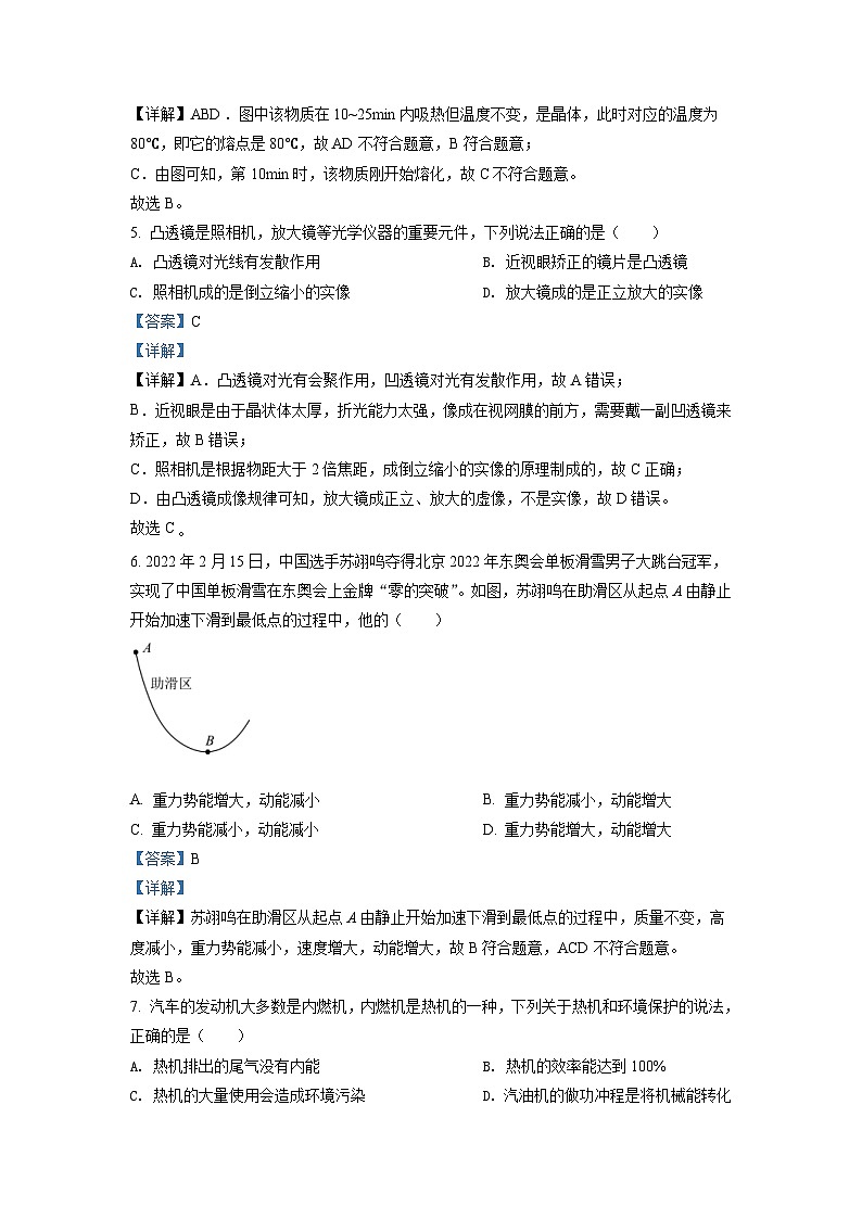 2022年湖南省衡阳市中考物理真题（含解析）03