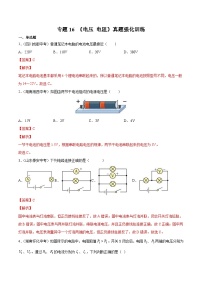 中考物理一轮复习 真题强化训练专题16 电压 电阻（含解析）