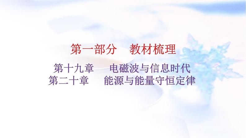 沪科版中考物理复习第十九章第二十章教学课件01