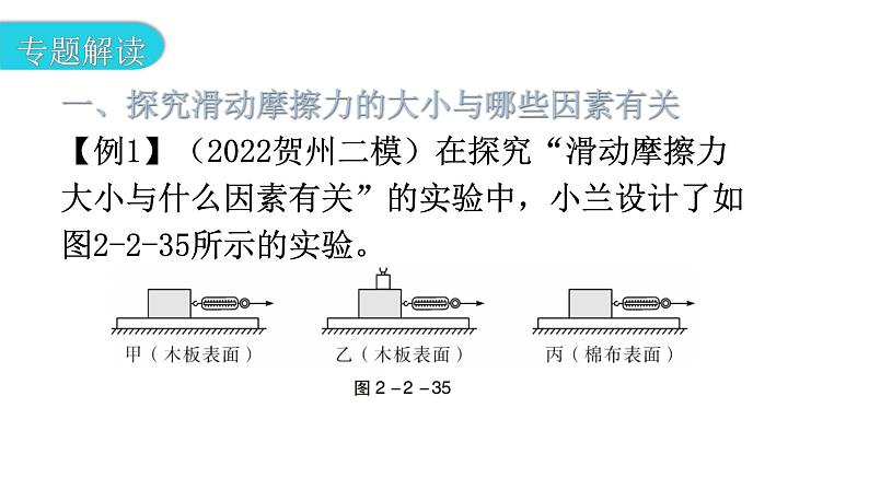 沪科版中考物理复习专题二实验专题类型5力学探究型实验教学课件第2页