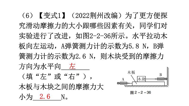 沪科版中考物理复习专题二实验专题类型5力学探究型实验教学课件第6页