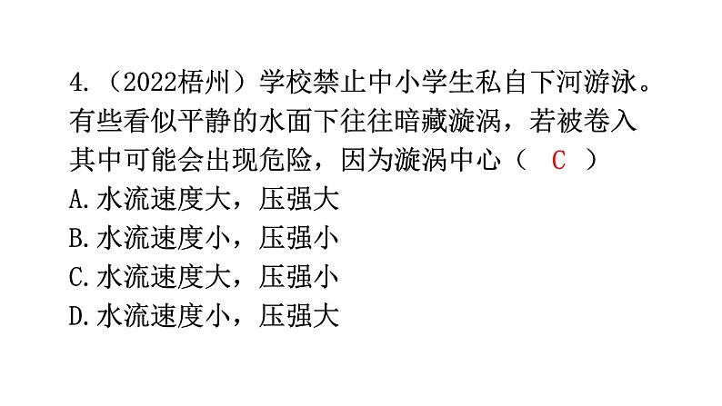 沪科版中考物理复习第九章浮力与升力第二课时分层训练课件06