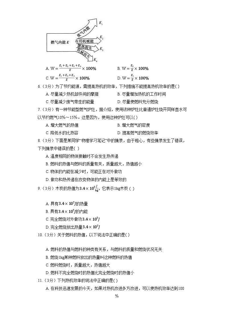 人教版物理九年级全册《14.2 热机的效率》同步练习02
