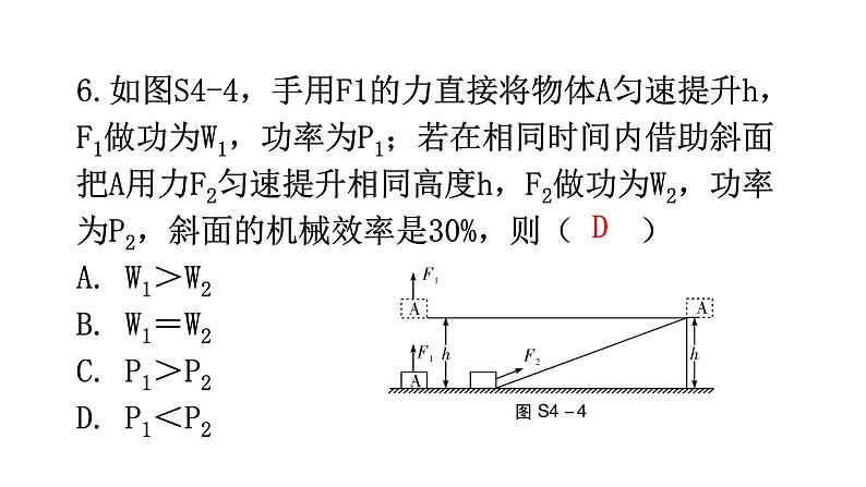 沪科版中考物理复习阶段训练卷四（试卷）课件07