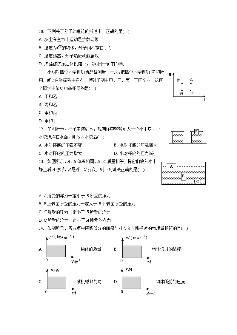 江西省南昌二十八中教育联盟2023-2024学年九年级上学期开学物理试卷第2页