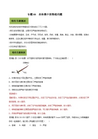 中考物理二轮复习核心考点复习专题08 音体美中的物理问题（含解析）