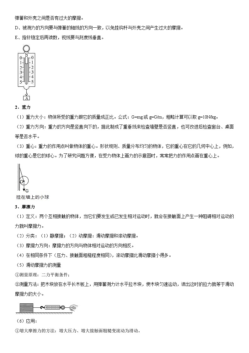 中考物理二轮专项复习核心考点突破与必刷题练习专题12 三种常见的力及其作用效果（含解析）第2页
