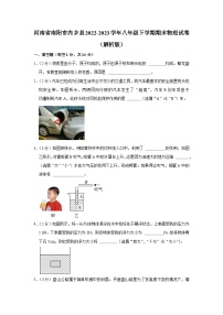 河南省南阳市内乡县2022-2023学年八年级下学期期末物理试卷