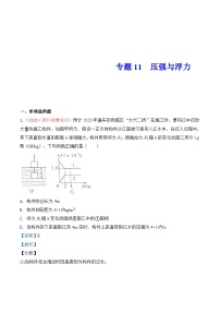 中考物理一轮复习巩固练习专题11  压强与浮力（含解析）