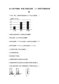 中考物理一轮复习实验通关练习（17）探究不同物质的热值 (含解析)