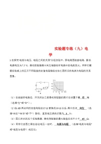 中考物理二轮专题重点题型专练实验题09 电学（含答案）