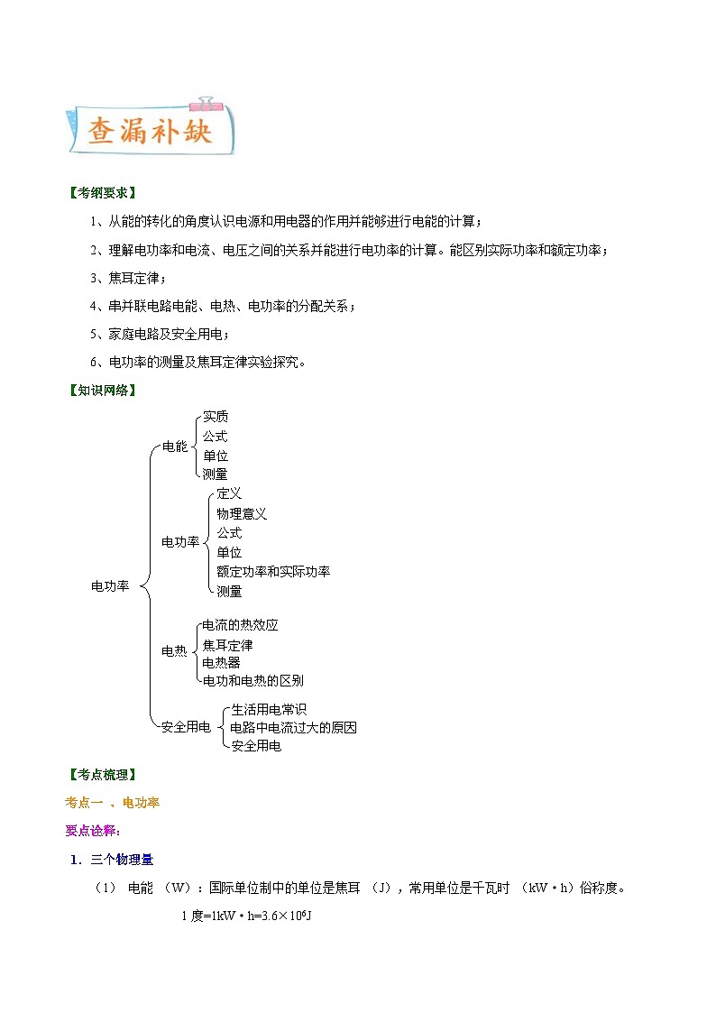 中考物理一轮复习考点专练专题17电功率（含解析）第3页
