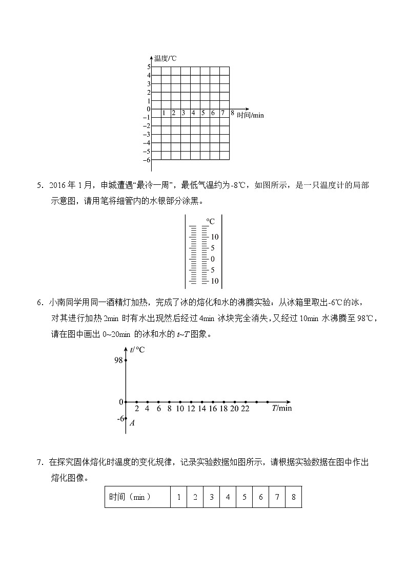 物理人教版8年级上册题型专练03  作图题、实验题、计算题03