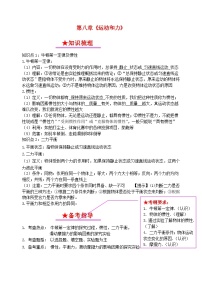 中考物理一轮复习知识点梳理及过关训练8运动和力 (含答案)