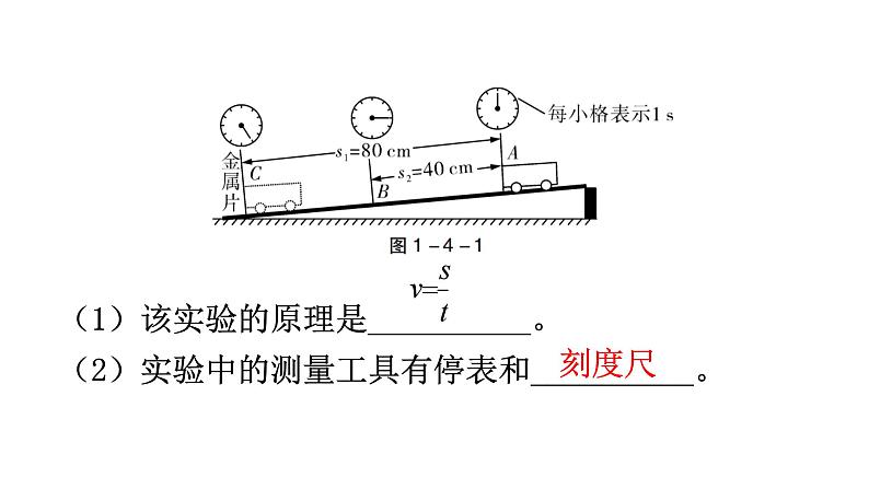 人教版八年级物理上册第一章第4节测量平均速度教学课件第6页