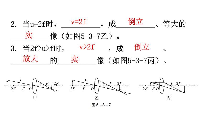 人教版八年级物理上册第五章第3节凸透镜成像的规律第二课时凸透镜成像规律的应用教学课件05