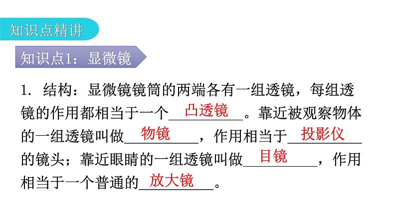 人教版八年级物理上册第五章第5节显微镜和望远镜教学课件第4页