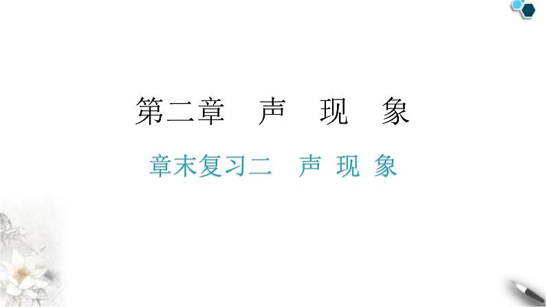 人教版八年级物理上册第二章章末复习二声现象教学课件第1页