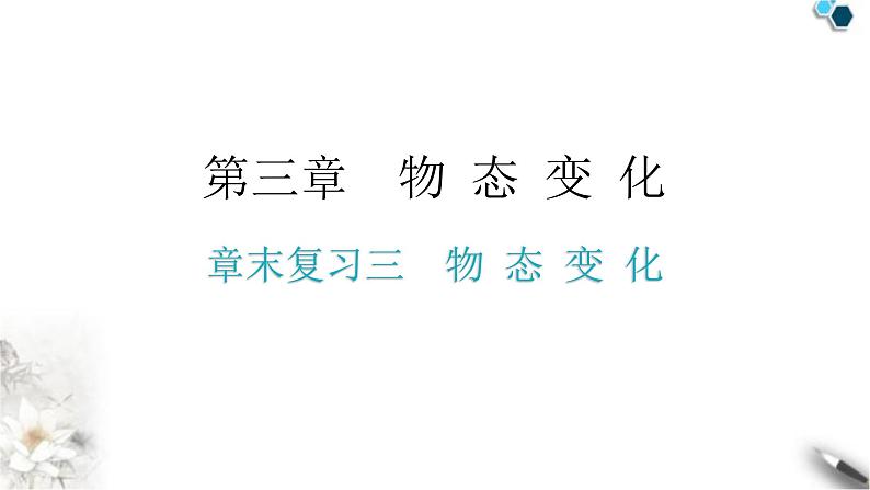 人教版八年级物理上册第三章章末复习三物态变化教学课件第1页
