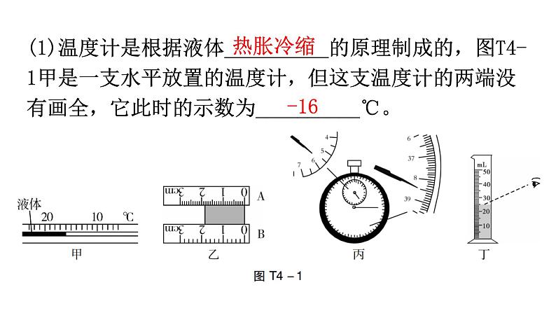 人教版八年级物理上册期末复习专题4实验题教学课件03