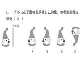 人教版八年级物理上册第四章第3节平面镜成像第一课时平面镜成像的特点练习课件